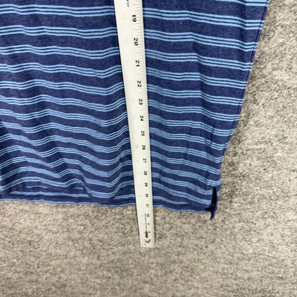 New St. John's Bay Shirt Men 2XL Blue Striped Button Up Collared Short Sleeve - Picture 6 of 7